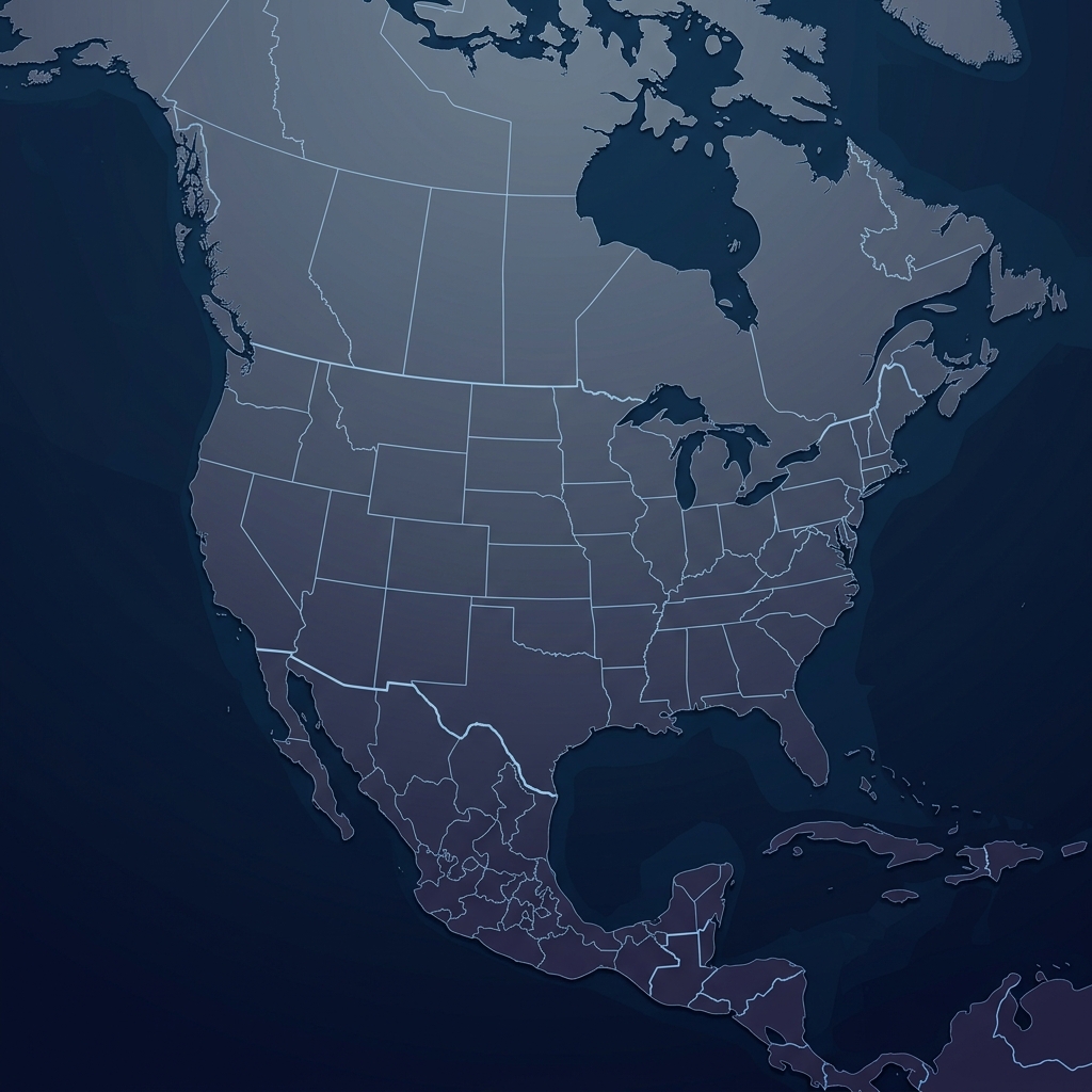 North America Host Cities Map
